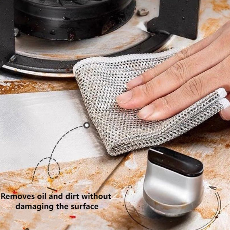 Wire Dishwashing Rags for Wet and Dry