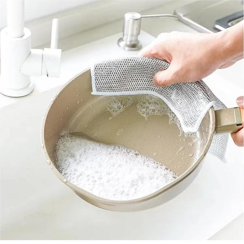 Wire Dishwashing Rags for Wet and Dry