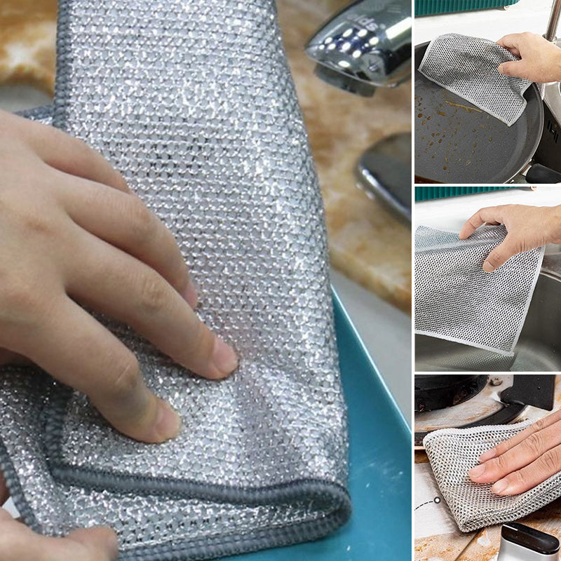 Wire Dishwashing Rags for Wet and Dry