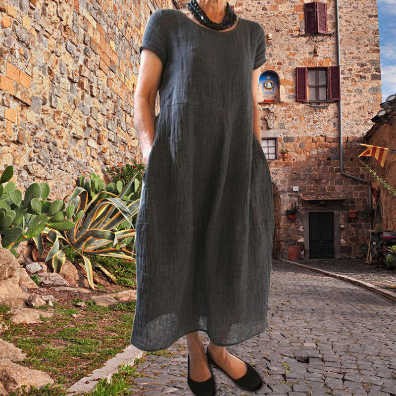 Loose Solid Color Dress