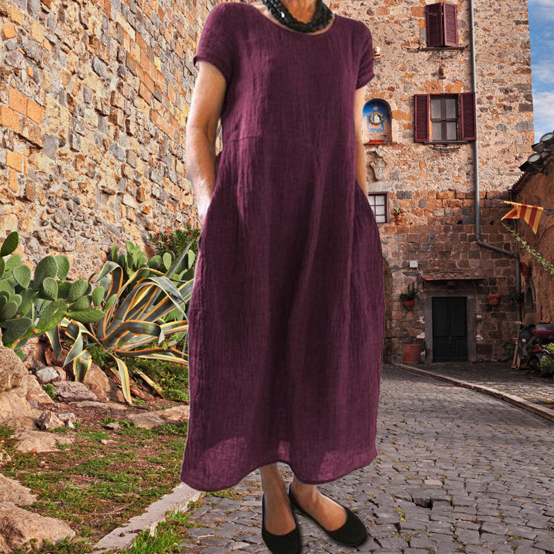 Loose Solid Color Dress